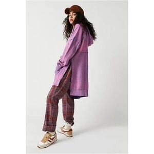Free People Zoe Oversized Pullover Hoodie Moonberry